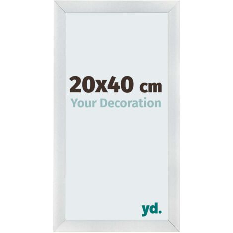 yd. - Cadre photo 20x40 - Argent Mat - MDF - Pisa