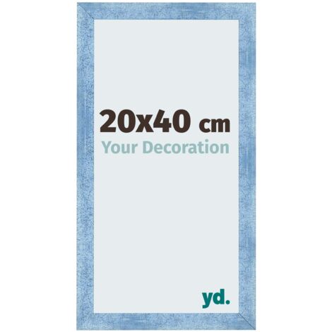 yd. - Cadre photo 20x40 - Bleu Brillant Patine - MDF - Pisa