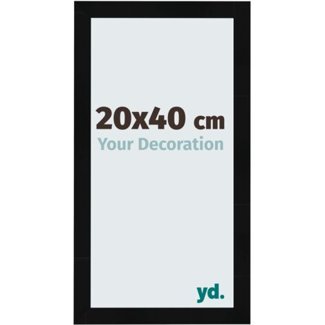 yd. - Cadre photo 20x40 - Noir Brillant - MDF - Pisa