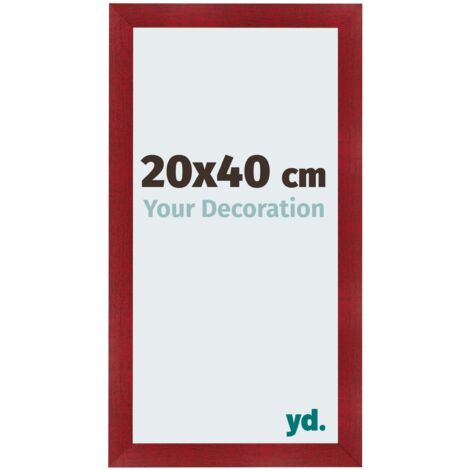 yd. - Cadre photo 20x40 - Vin Rouge Patine - MDF - Pisa