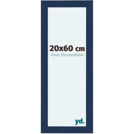 yd. - Cadre photo 20x60 - Bleu Fonce Patine - MDF - Como