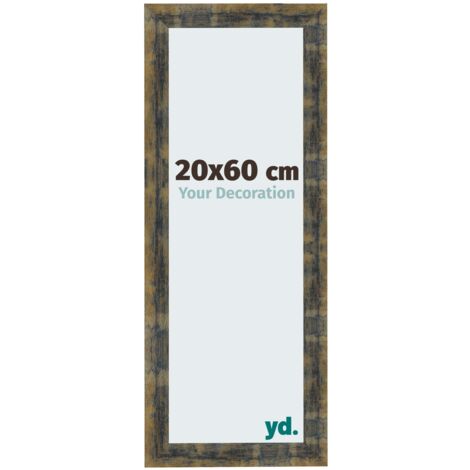 yd. - Cadre photo 20x60 - Bleu Or Melange - MDF - Pisa