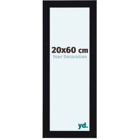 yd. - Cadre photo 20x60 - Noir Brillant - MDF - Como
