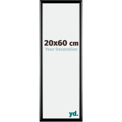 yd. - Cadre photo 20x60 - Noir Brillant - Plastique - Bordeaux