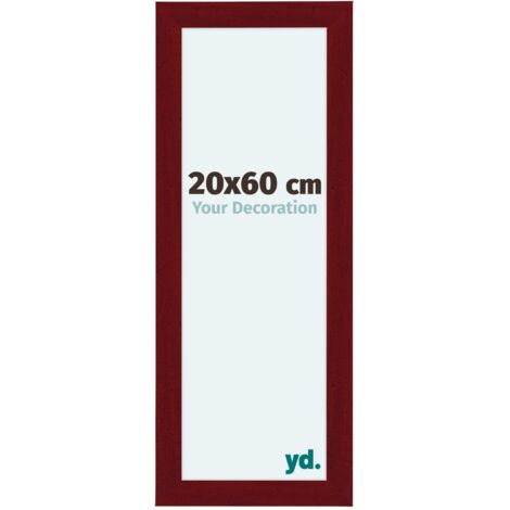 yd. - Cadre photo 20x60 - Vin Rouge Patine - MDF - Como