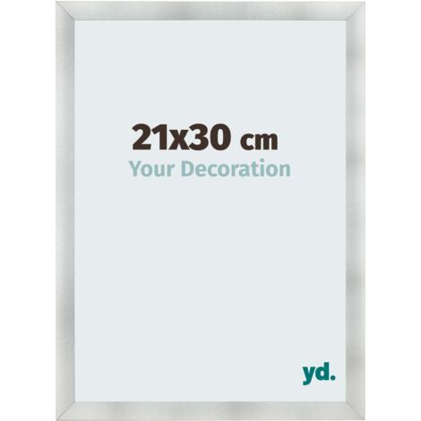 yd. - Cadre photo 21x30 - Aluminium Brosse - MDF - Pisa