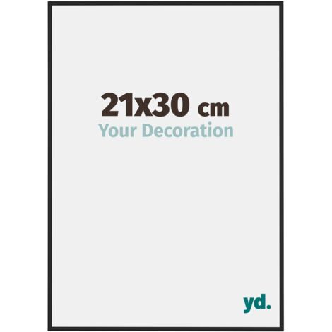 yd. - Cadre photo 21x30 - Noir Brillant - Aluminium - Miami