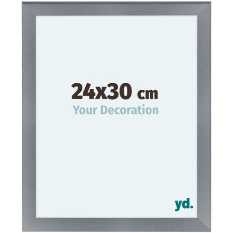 yd. - Cadre photo 24x30 - Aluminium Brosse - MDF - Como