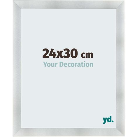 yd. - Cadre photo 24x30 - Aluminium Brosse - MDF - Pisa