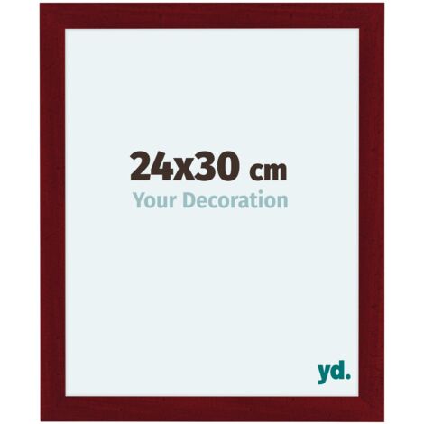 yd. - Cadre photo 24x30 - Vin Rouge Patine - MDF - Como