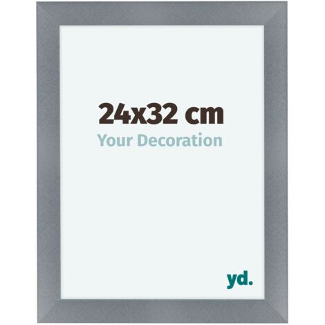 yd. - Cadre photo 24x32 - Aluminium Brosse - MDF - Como