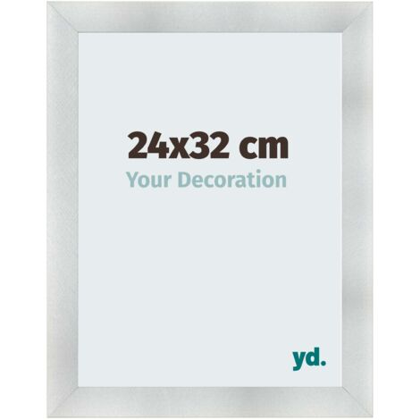 yd. - Cadre photo 24x32 - Aluminium Brosse - MDF - Pisa