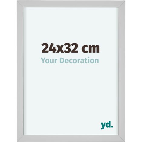 yd. - Cadre photo 24x32 - Blanc - Aluminium - Virginia