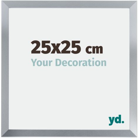 yd. - Cadre photo 25x25 - Argent Brillant - MDF - Catania
