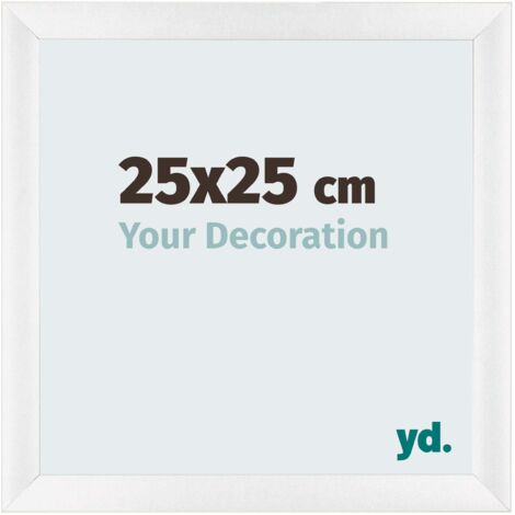 yd. - Cadre photo 25x25 - Blanc Brillant - MDF - Pisa