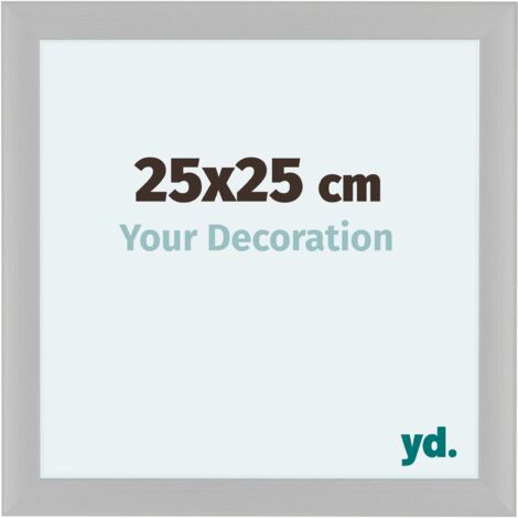 yd. - Cadre photo 25x25 - Blanc Grain de Bois - MDF - Como