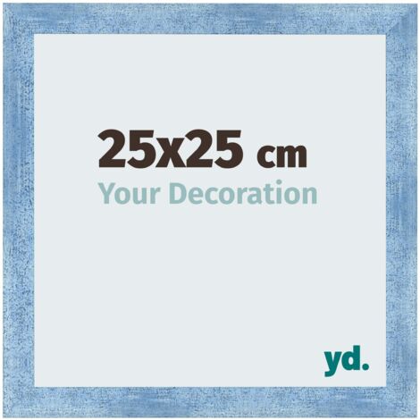 yd. - Cadre photo 25x25 - Bleu Brillant Patine - MDF - Pisa