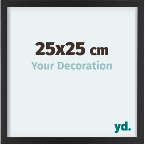 yd. - Cadre photo 25x25 - Noir - Aluminium - Virginia