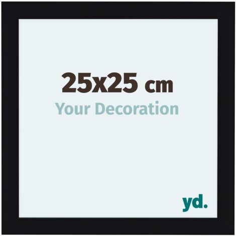 yd. - Cadre photo 25x25 - Noir Brillant - MDF - Como