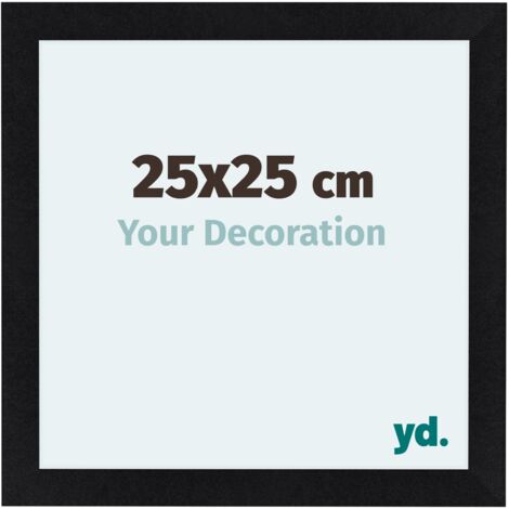 yd. - Cadre photo 25x25 - Noir Mat - MDF - Como