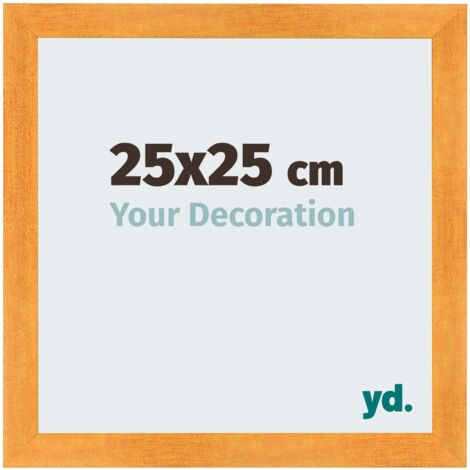yd. - Cadre photo 25x25 - Orange - MDF - Pisa