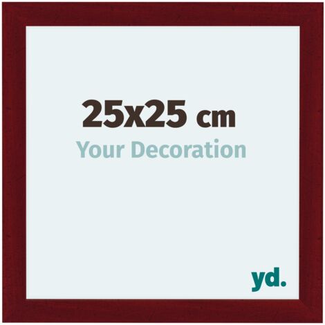 yd. - Cadre photo 25x25 - Vin Rouge Patine - MDF - Como