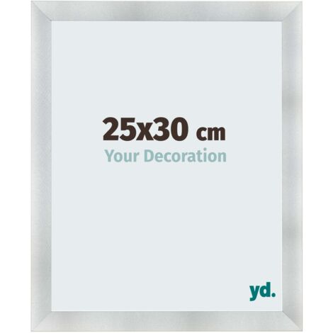 yd. - Cadre photo 25x30 - Aluminium Brosse - MDF - Pisa