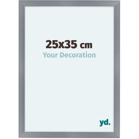 yd. - Cadre photo 25x35 - Aluminium Brosse - MDF - Como