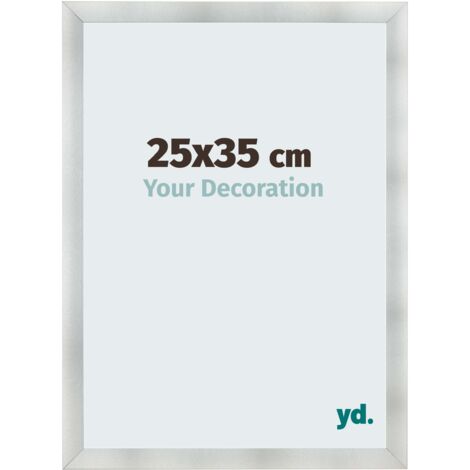 yd. - Cadre photo 25x35 - Aluminium Brosse - MDF - Pisa