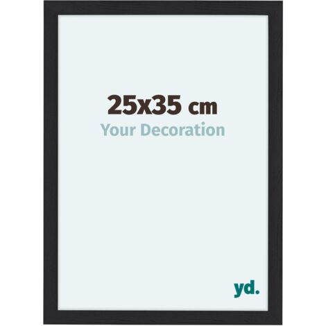 yd. - Cadre photo 25x35 - Noir Grain de Bois - MDF - Como