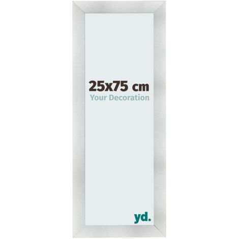 yd. - Cadre photo 25x75 - Aluminium Brosse - MDF - Pisa