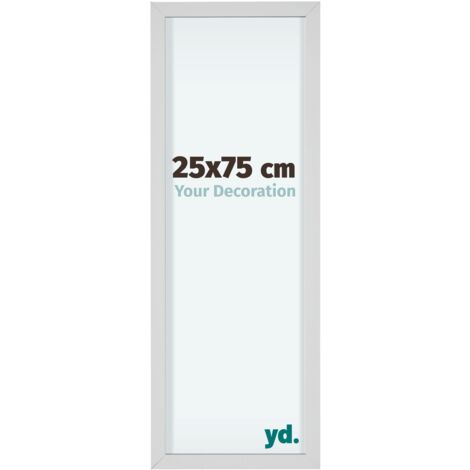 yd. - Cadre photo 25x75 - Blanc - Aluminium - Virginia
