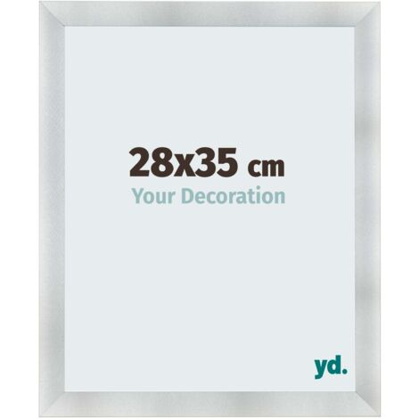yd. - Cadre photo 28x35 - Aluminium Brosse - MDF - Pisa