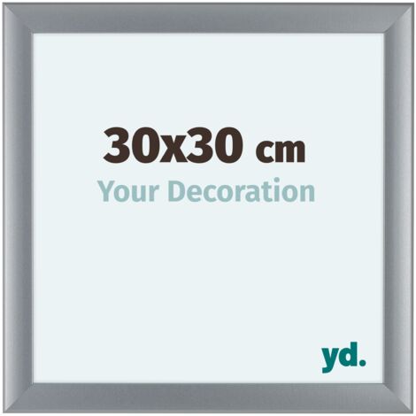 yd. - Cadre photo 30x30 - Argent Mat - MDF - Como