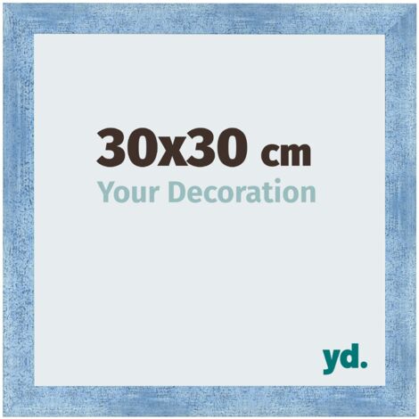 yd. - Cadre photo 30x30 - Bleu Brillant Patine - MDF - Pisa