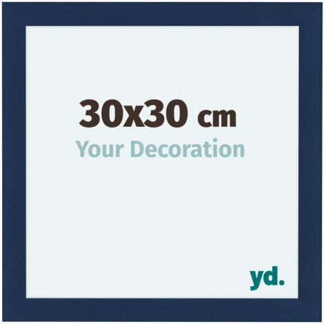 yd. - Cadre photo 30x30 - Bleu Fonce Patine - MDF - Como