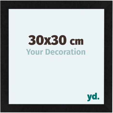 yd. - Cadre photo 30x30 - Noir Mat - MDF - Como