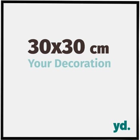 yd. - Cadre photo 30x30 - Noir Mat - Plastique - Evry