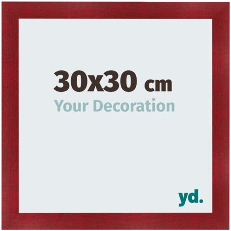 yd. - Cadre photo 30x30 - Vin Rouge Patine - MDF - Pisa