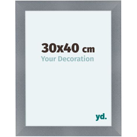 yd. - Cadre photo 30x40 - Aluminium Brosse - MDF - Como