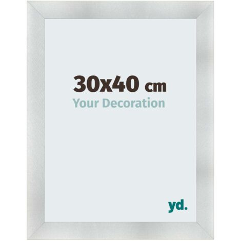 yd. - Cadre photo 30x40 - Aluminium Brosse - MDF - Pisa