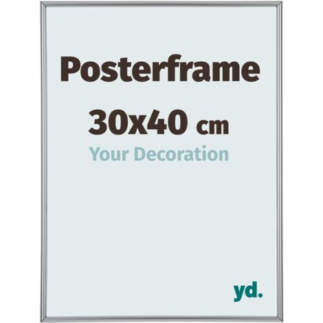 yd. - Cadre photo 30x40 - Argent Brillant - Plastique - Paris