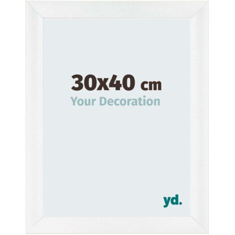 yd. - Cadre photo 30x40 - Blanc Brillant - MDF - Pisa