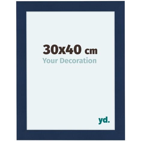 yd. - Cadre photo 30x40 - Bleu Fonce Patine - MDF - Como