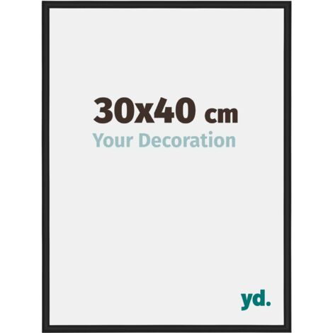 yd. - Cadre photo 30x40 - Noir Brillant - Aluminium - Miami