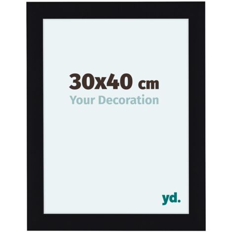 yd. - Cadre photo 30x40 - Noir Brillant - MDF - Como