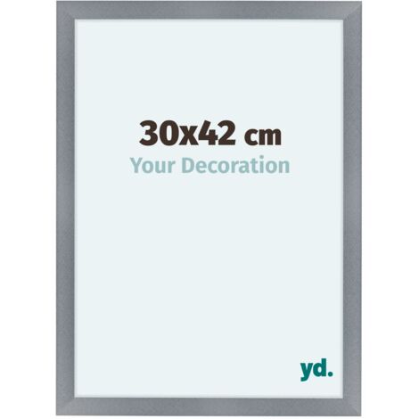 yd. - Cadre photo 30x42 - Aluminium Brosse - MDF - Como