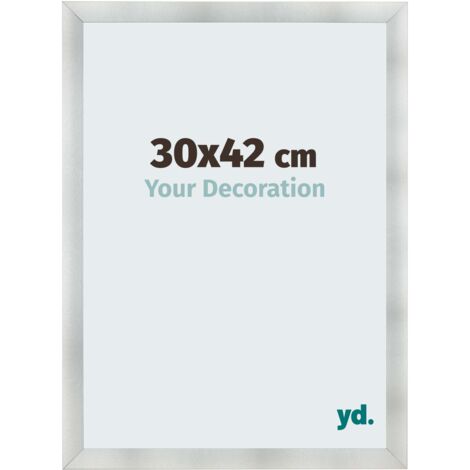 yd. - Cadre photo 30x42 - Aluminium Brosse - MDF - Pisa