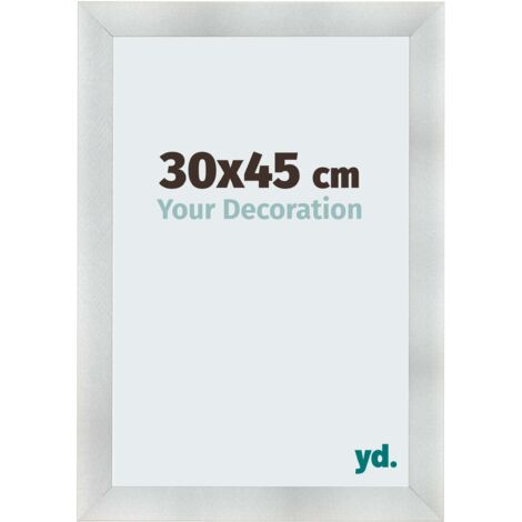 yd. - Cadre photo 30x45 - Aluminium Brosse - MDF - Pisa