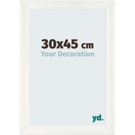yd. - Cadre photo 30x45 - Blanc Patine - MDF - Pisa